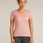 Icebreaker Merino 150 Tech Lite Short Sleeve T-Shirt (Women's) - Blush - Find Your Feet Australia Hobart Launceston Tasmania