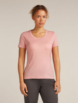 Icebreaker Merino 150 Tech Lite Short Sleeve T-Shirt (Women's) - Blush - Find Your Feet Australia Hobart Launceston Tasmania