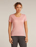Icebreaker Merino 150 Tech Lite Short Sleeve T-Shirt (Women's) - Blush - Find Your Feet Australia Hobart Launceston Tasmania