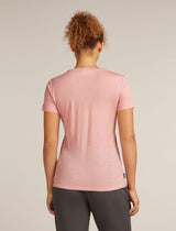 Icebreaker Merino 150 Tech Lite Short Sleeve T-Shirt (Women's) - Blush - Find Your Feet Australia Hobart Launceston Tasmania