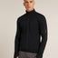 Icebreaker Merino Blend 300 RealFleece™ Descender Long Sleeve Zip Jacket (Men's) - Black - Find Your Feet Australia Hobart Launceston Tasmania