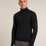 Icebreaker Merino Blend 300 RealFleece™ Descender Long Sleeve Zip Jacket (Men's) - Black - Find Your Feet Australia Hobart Launceston Tasmania