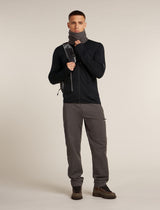 Icebreaker Merino Blend 300 RealFleece™ Descender Long Sleeve Zip Jacket (Men's) - Black - Find Your Feet Australia Hobart Launceston Tasmania