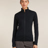 Icebreaker Merino Blend 300 RealFleece™ Descender Long Sleeve Zip Jacket (Women's) - Black - Find Your Feet Australia Hobart Launceston Tasmania