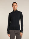 Icebreaker Merino Blend 300 RealFleece™ Descender Long Sleeve Zip Jacket (Women's) - Black - Find Your Feet Australia Hobart Launceston Tasmania