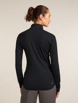 Icebreaker Merino Blend 300 RealFleece™ Descender Long Sleeve Zip Jacket (Women's) - Black - Find Your Feet Australia Hobart Launceston Tasmania