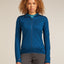 Icebreaker Merino Blend 300 RealFleece™ Descender Long Sleeve Zip Jacket (Women's) - Atlantis - Find Your Feet Australia Hobart Launceston Tasmania