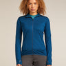 Icebreaker Merino Blend 300 RealFleece™ Descender Long Sleeve Zip Jacket (Women's) - Atlantis - Find Your Feet Australia Hobart Launceston Tasmania