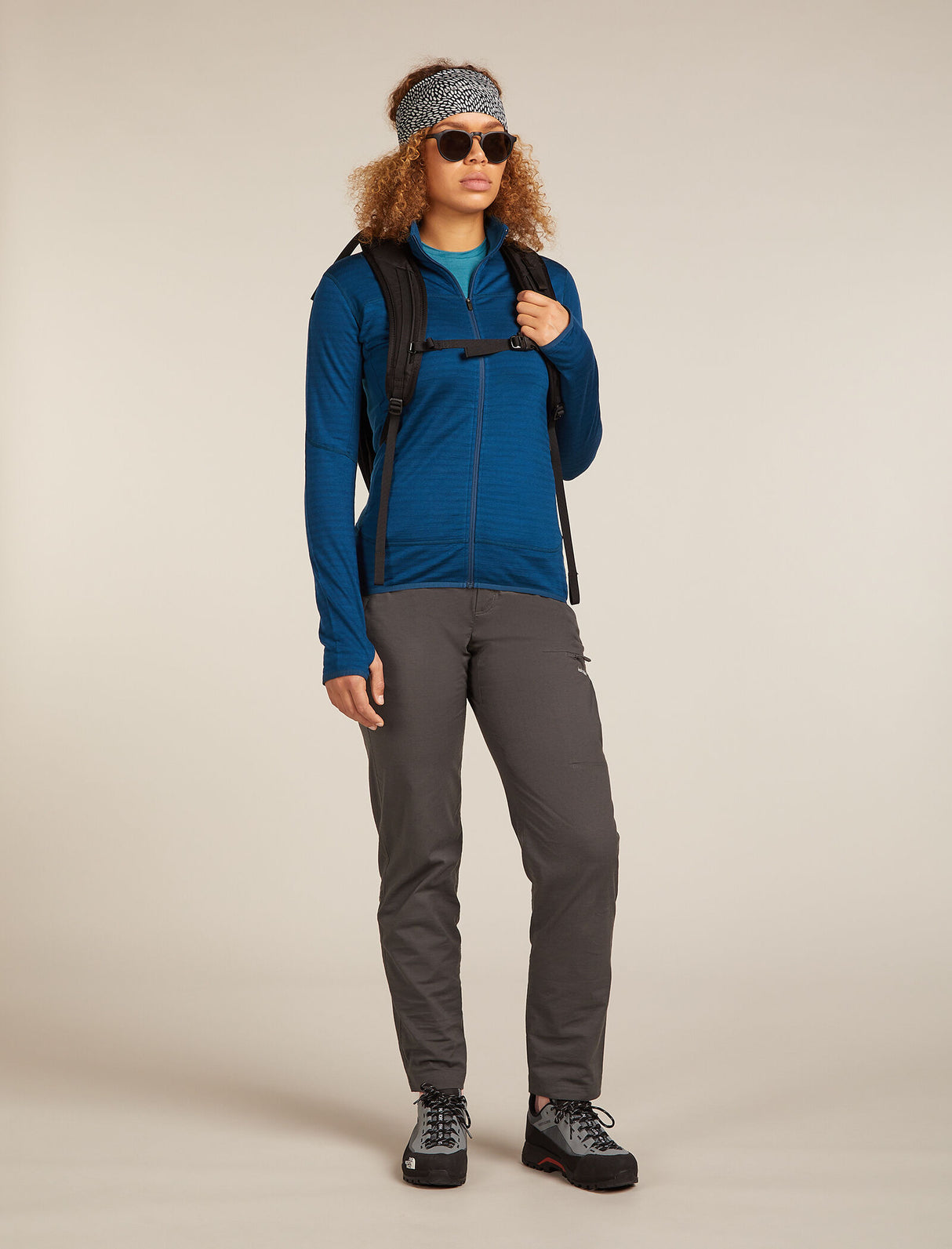 Icebreaker Merino Blend 300 RealFleece™ Descender Long Sleeve Zip Jacket (Women's) - Atlantis - Find Your Feet Australia Hobart Launceston Tasmania