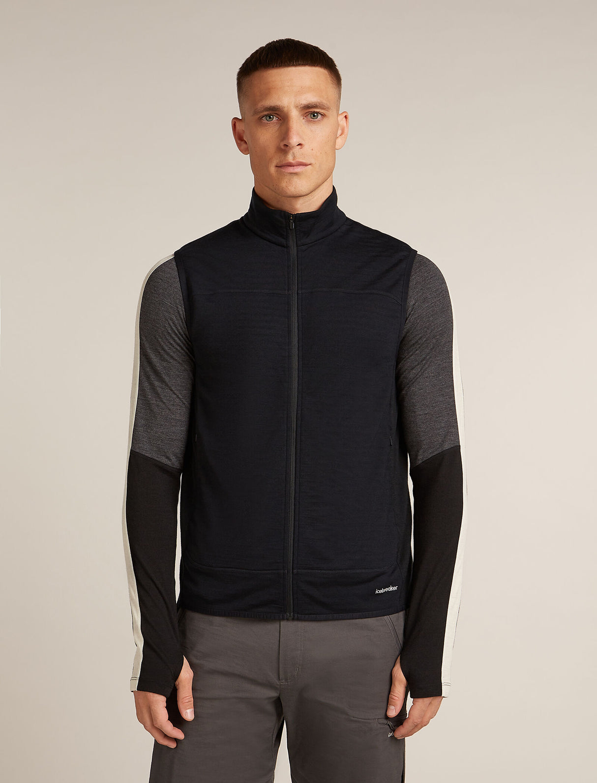 Icebreaker Merino Blend 300 RealFleece™ Descender Vest (Men's) - Black - Find Your Feet Australia Hobart Launceston Tasmania