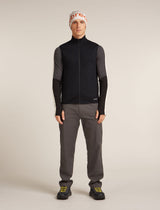 Icebreaker Merino Blend 300 RealFleece™ Descender Vest (Men's) - Black - Find Your Feet Australia Hobart Launceston Tasmania