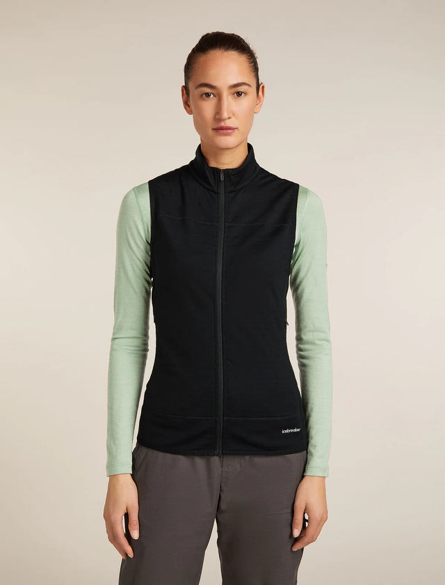 Icebreaker Merino Blend 300 RealFleece Descender Vest (Women's) - Black