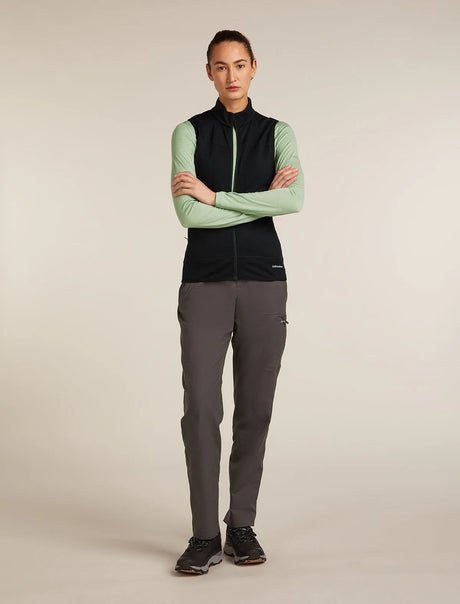 Icebreaker Merino Blend 300 RealFleece Descender Vest (Women's) - Black