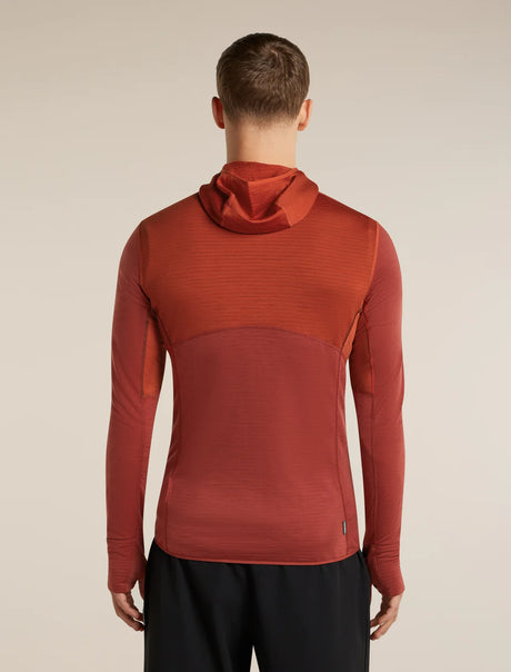  - Icebreaker Merino Blend 200 RealFleece Descender Long Sleeve Zip Hoodie (Men's) - Agate/Port