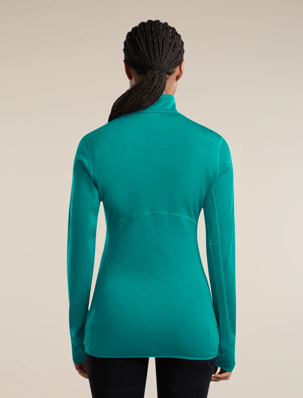  - Icebreaker Merino Blend 200 RealFleece Descender Long Sleeve Half Zip (Women's) - Tidal Teal