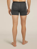 Icebreaker Merino 150 Anatomica Boxers (Men's) - Gritstone Heather/Black Stripe