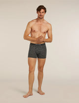 Icebreaker Merino 150 Anatomica Boxers (Men's) - Gritstone Heather/Black Stripe