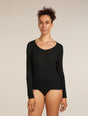Icebreaker Merino 150 Siren Long Sleeve Sweetheart Top (Women's) - Black