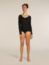Icebreaker Merino 150 Siren Long Sleeve Sweetheart Top (Women's) - Black