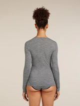 Icebreaker Merino 150 Siren Long Sleeve Sweetheart Top (Women's) - Gritstone Heather