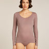 Icebreaker Merino 150 Siren Long Sleeve Sweetheart Top (Women's) - Summit - Find Your Feet Australia Hobart Launceston Tasmania