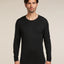 Icebreaker Merino 200 Oasis Long Sleeve Crew Neck Thermal Top (Men's) - Black