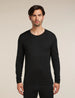 Icebreaker Merino 200 Oasis Long Sleeve Crew Neck Thermal Top (Men's) - Black