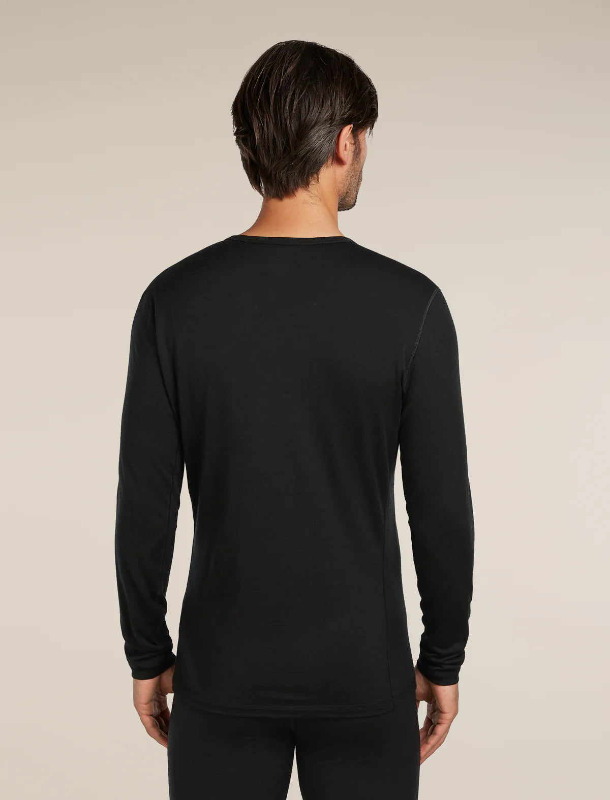 Icebreaker Merino 200 Oasis Long Sleeve Crew Neck Thermal Top (Men's) - Black