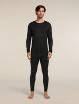 Icebreaker Merino 200 Oasis Long Sleeve Crew Neck Thermal Top (Men's) - Black