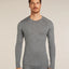 Icebreaker Merino 200 Oasis Long Sleeve Crew Neck Thermal Top (Men's) - Gritstone Heather