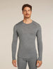 Icebreaker Merino 200 Oasis Long Sleeve Crew Neck Thermal Top (Men's) - Gritstone Heather