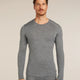 Icebreaker Merino 200 Oasis Long Sleeve Crew Thermal Top (Men's)- Gritstone Heather