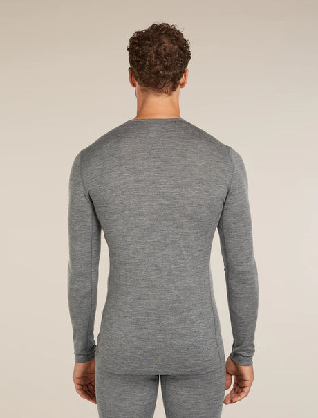 Icebreaker Merino 200 Oasis Long Sleeve Crew Neck Thermal Top (Men's) - Gritstone Heather