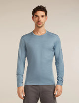 Icebreaker Merino 200 Oasis Long Sleeve Crew Thermal Top (Men's) - Flint Blue