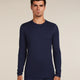 Icebreaker Merino 200 Oasis Long Sleeve Crew Neck Thermal Top (Men's) - Midnight Navy