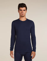 Icebreaker Merino 200 Oasis Long Sleeve Crew Neck Thermal Top (Men's) - Midnight Navy