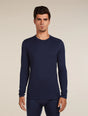 Icebreaker Merino 200 Oasis Long Sleeve Crew Neck Thermal Top (Men's) - Midnight Navy