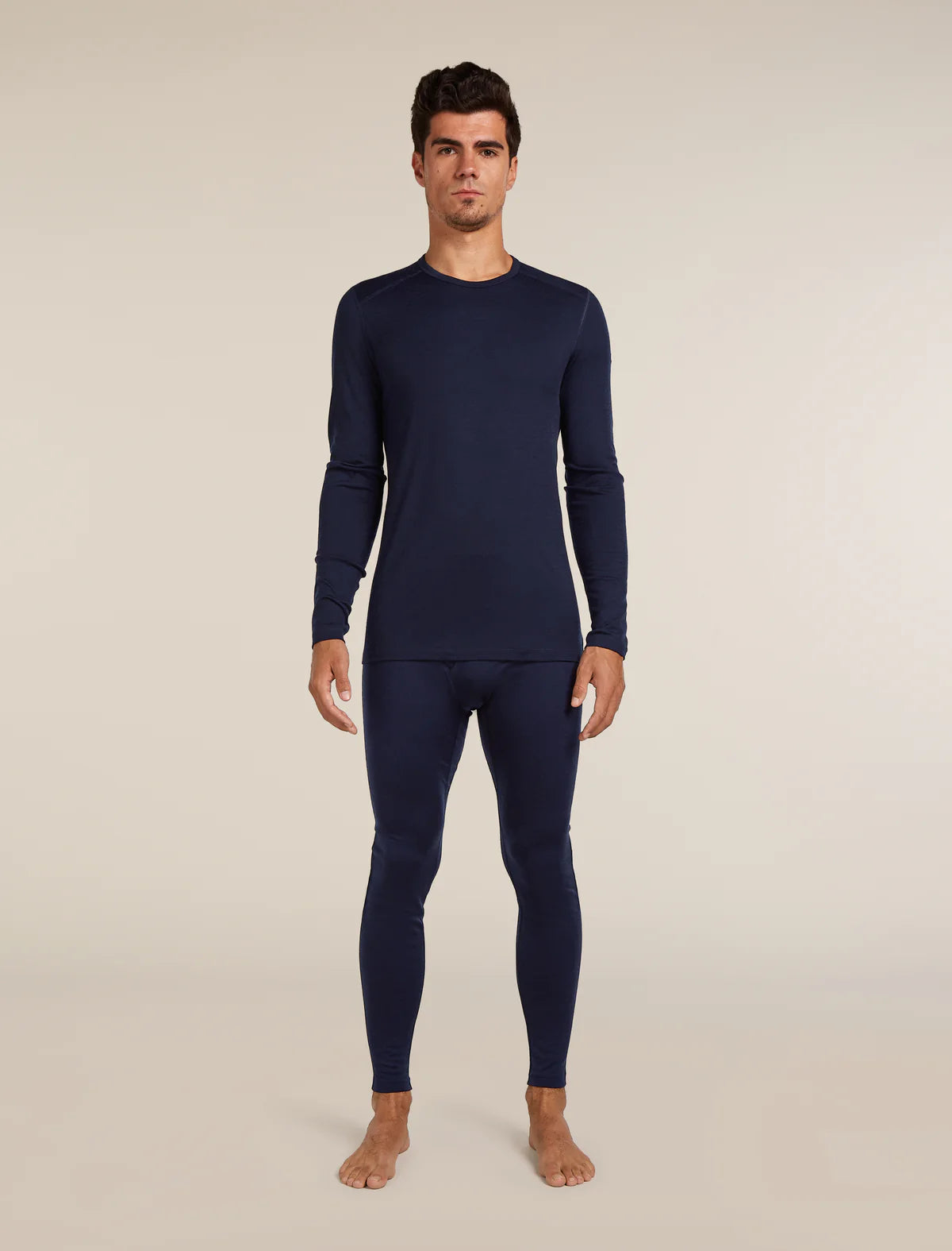 Icebreaker Merino 200 Oasis Long Sleeve Crew Neck Thermal Top (Men's) - Midnight Navy