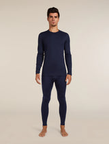 Icebreaker Merino 200 Oasis Long Sleeve Crew Neck Thermal Top (Men's) - Midnight Navy