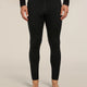 Person wearing black leggings with 'icebreaker' branding on a beige background - Icebreaker Merino 200 Oasis Thermal Leggings (Men's) - Black