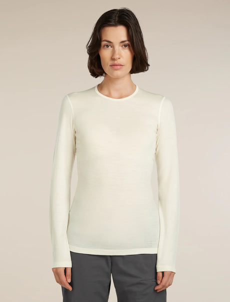 Icebreaker Merino 200 Oasis Long Sleeve Crew Thermal Top (Women's) - Undyed