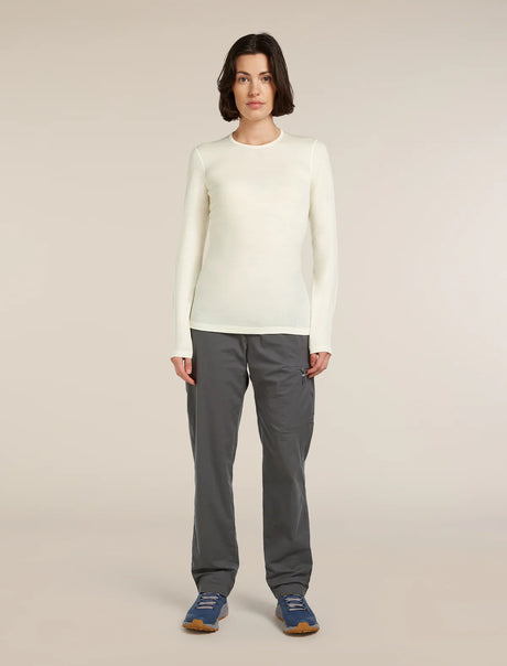 Icebreaker Merino 200 Oasis Long Sleeve Crew Thermal Top (Women's) - Undyed