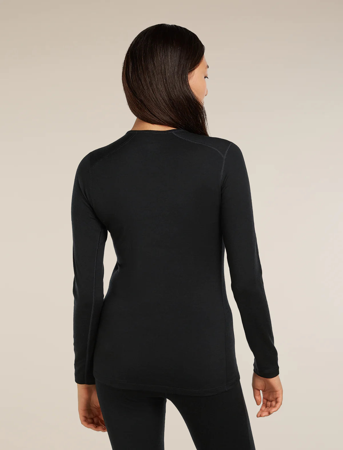 Icebreaker Merino 200 Oasis Long Sleeve Crew Thermal Top (Women's) - Black