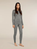 Icebreaker Merino 200 Oasis Long Sleeve Crew Thermal Top (Women's) - Gritstone Heather