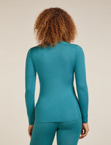 Icebreaker Merino 200 Oasis Long Sleeve Crewe Thermal Top (Women's) - Topaz - Find Your Feet Australia Hobart Launceston Tasmania