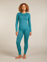 Icebreaker Merino 200 Oasis Long Sleeve Crewe Thermal Top (Women's) - Topaz - Find Your Feet Australia Hobart Launceston Tasmania