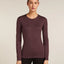 Icebreaker Merino 200 Oasis Long Sleeve Crew Thermal Top (Women's) - Java