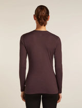 Icebreaker Merino 200 Oasis Long Sleeve Crew Thermal Top (Women's) - Java