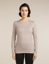 Icebreaker Merino 200 Oasis Long Sleeve Crew Thermal Top (Women's) - Pink Quartz