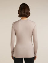 Icebreaker Merino 200 Oasis Long Sleeve Crew Thermal Top (Women's) - Pink Quartz